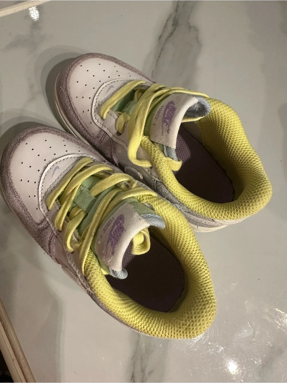 Nike Kids Sneakers - White, Lavender & Yellow